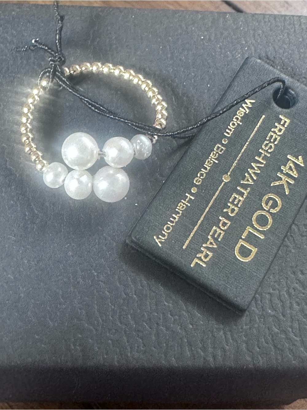 14K Gold Freshwater Pearl Cluster Ring - White Pearls